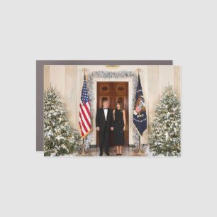 Donald & Melania Trump's Christmas White House Car Magnet