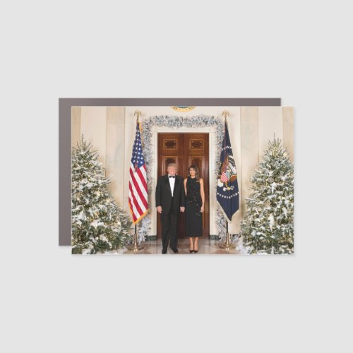 Donald  Melania Trumps Christmas White House Car Magnet
