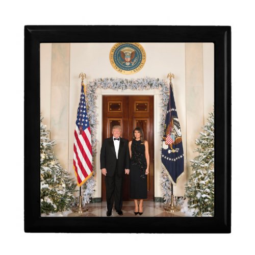 Donald  Melania Trumps Christmas White House Gift Box