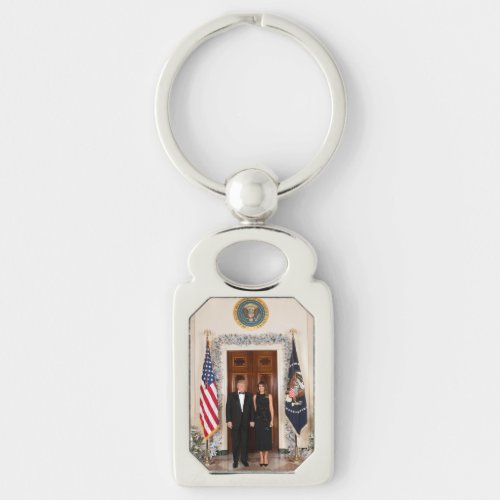 Donald  Melania Trumps Christmas White House Keychain