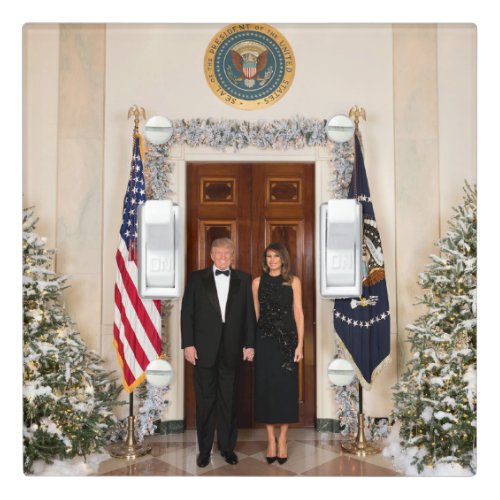 Donald  Melania Trumps Christmas White House Light Switch Cover