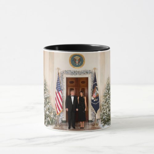 Donald  Melania Trumps Christmas White House Mug