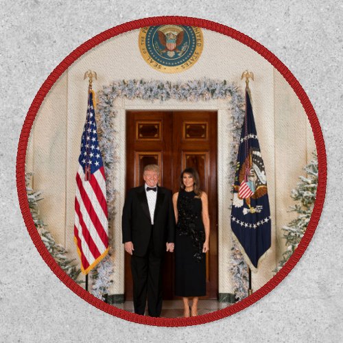 Donald  Melania Trumps Christmas White House Patch