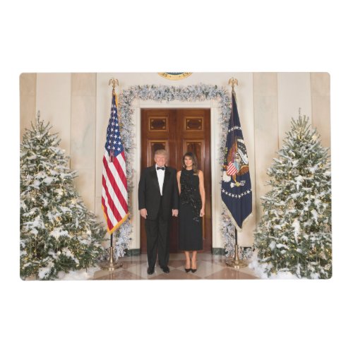 Donald  Melania Trumps Christmas White House Placemat