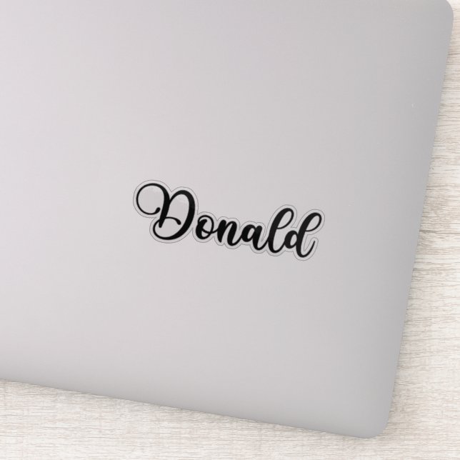 Donald Name - Handwritten Calligraphy Sticker (Detail)