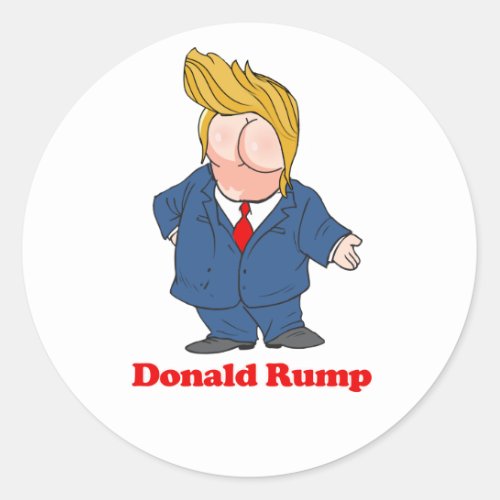 Donald Rump __ Anti_Trump Design _ _ Political _p Classic Round Sticker