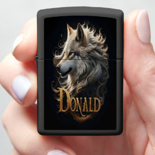 Donald, The Majestic Wolf Zippo Lighter