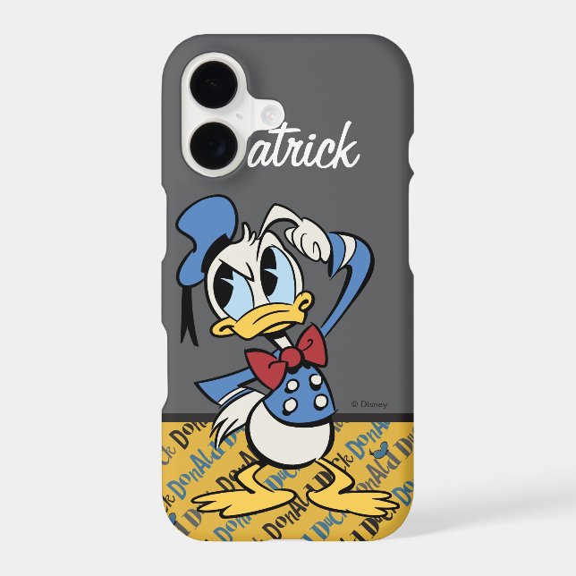 Donald Thinking | Your Name Iphone Case (Back)
