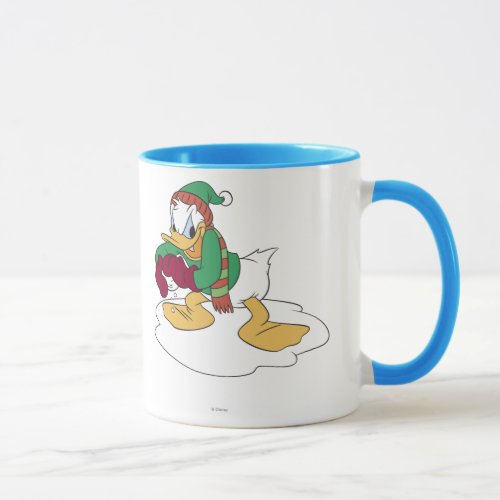 Donald Throwing a Snowball Mug