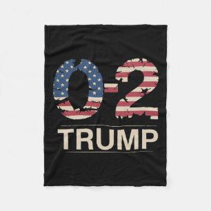 Donald Trump 0-2 Fight Fight Fight Us Flag You Mis Fleece Blanket