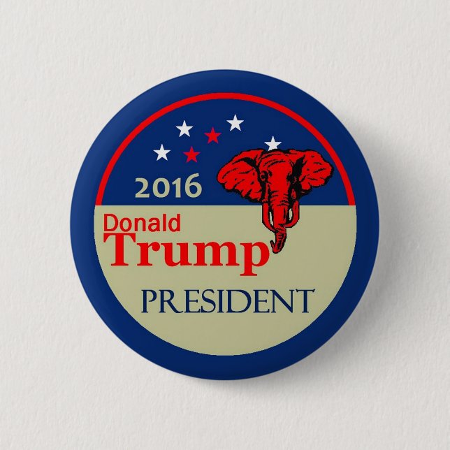 Donald TRUMP 2016 Button (Front)