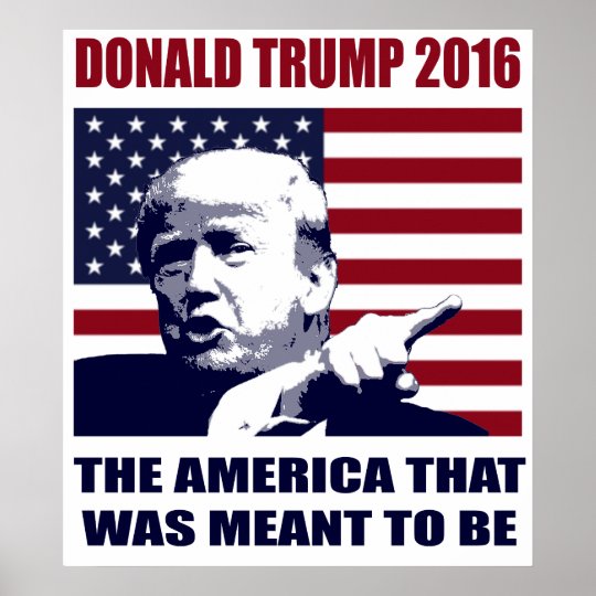 Donald Trump 2016 For President Poster | Zazzle.com