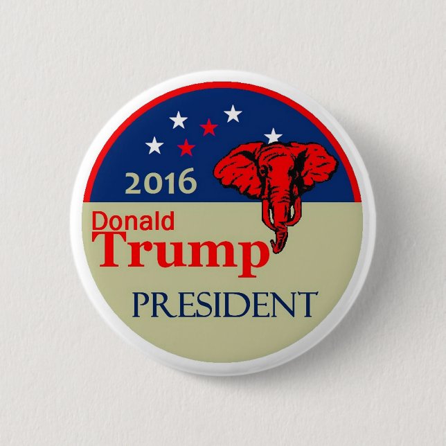 Donald TRUMP 2016 Pinback Button (Front)