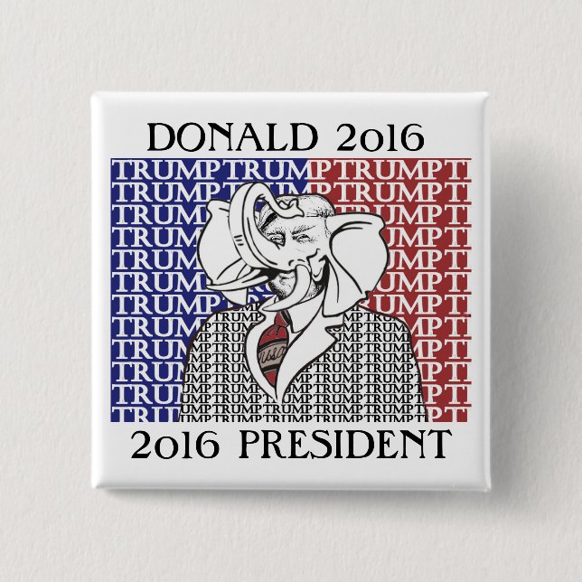 Donald Trump 2016 Pinback Button (Front)