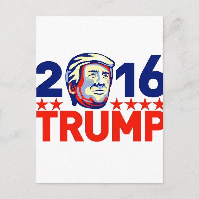 Donald Trump 2016 President Retro Postcard (Front)