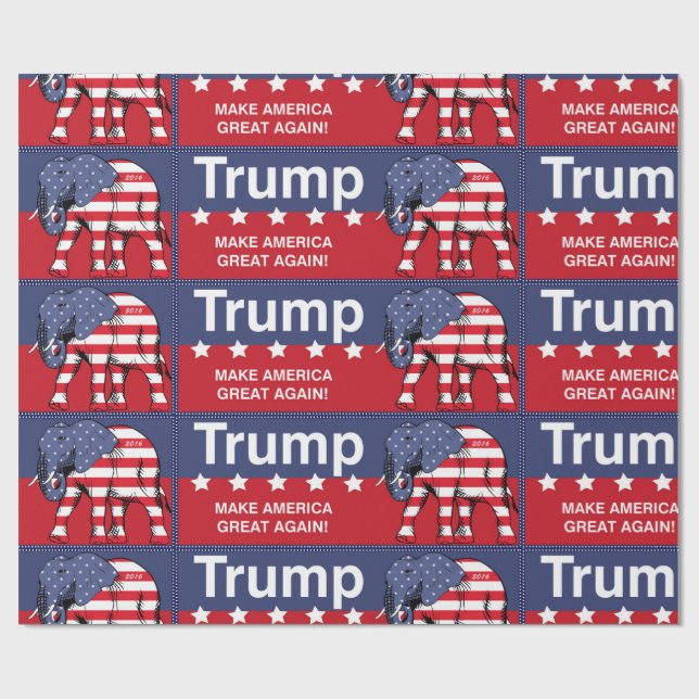 donald trump 2016 republican wrapping paper (Flat)
