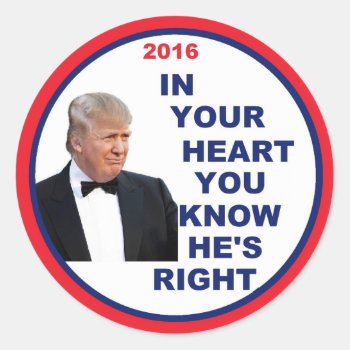 Donald Trump 2016 Sticker by samappleby at Zazzle