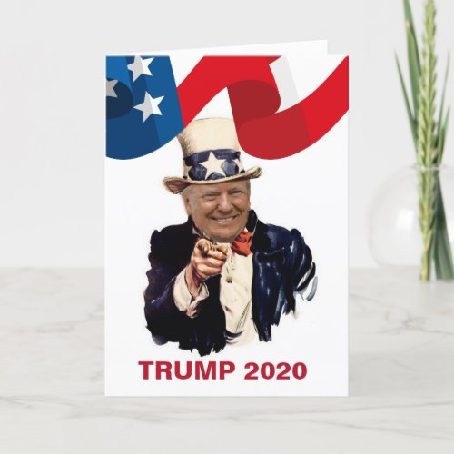 DONALD TRUMP 2020 AMERICAN FLAG CARD