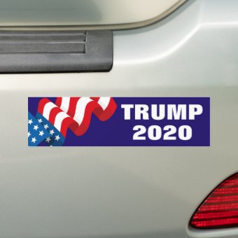 DONALD TRUMP 2020 BUMPER STICKER | Zazzle