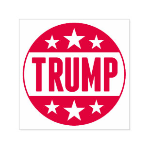 Donald Trump 2020 Button Red Stars Self-inking Stamp