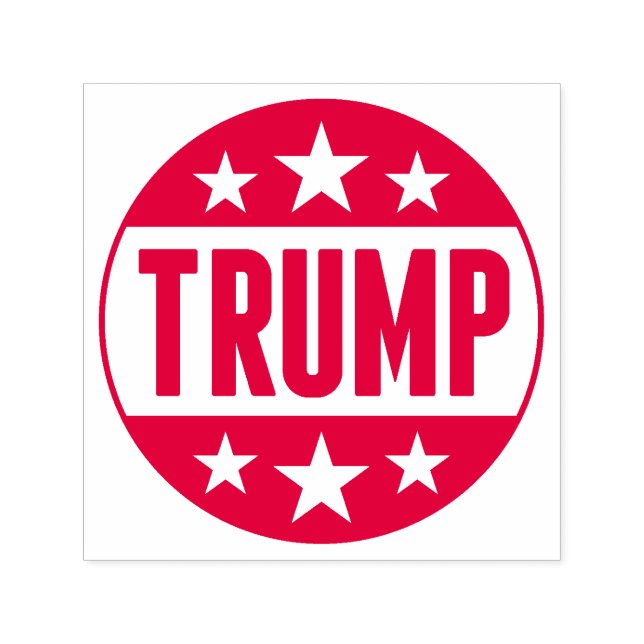 Donald Trump 2020 Button Red Stars Self-inking Stamp (Design)