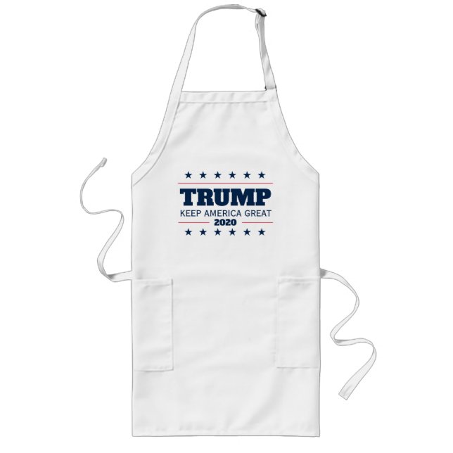 Donald Trump 2020 election republican party BBQ Long Apron (Front)