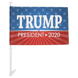 Donald Trump 2020 - iconic stars red stripes Car Flag