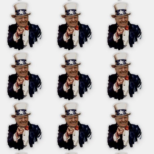 Donald Trump 2020 Uncle Sam Sticker