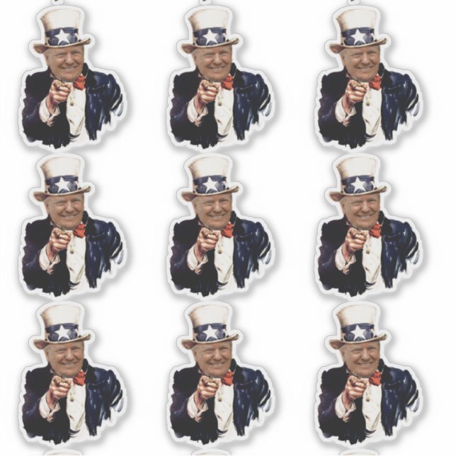 Donald Trump 2020 Uncle Sam Sticker (Front)