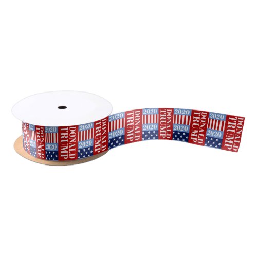 Donald Trump 2020 Vote For Red President Election Satin Ribbon