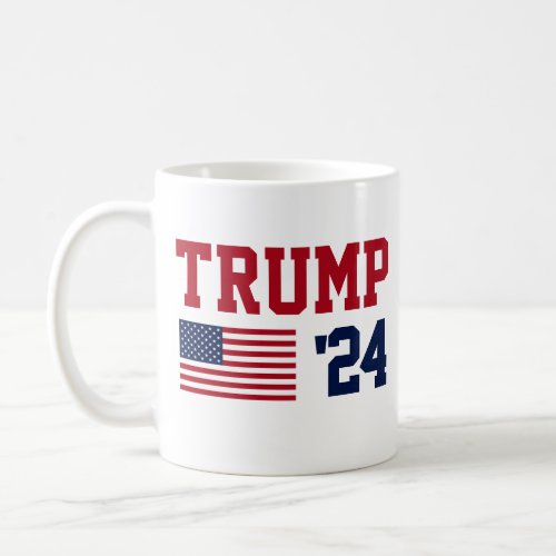 Donald Trump 2024 American Flag Coffee Mug