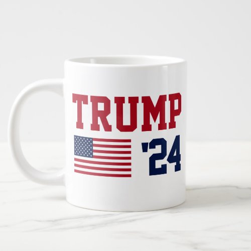 Donald Trump 2024 American Flag Giant Coffee Mug