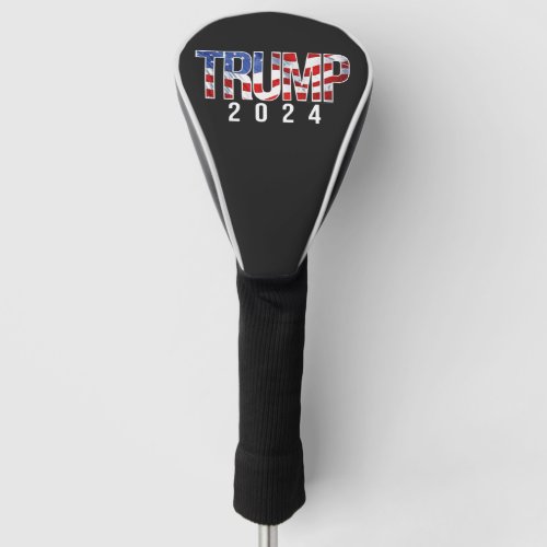 Donald Trump 2024 American Flag Letters Golf Head Cover