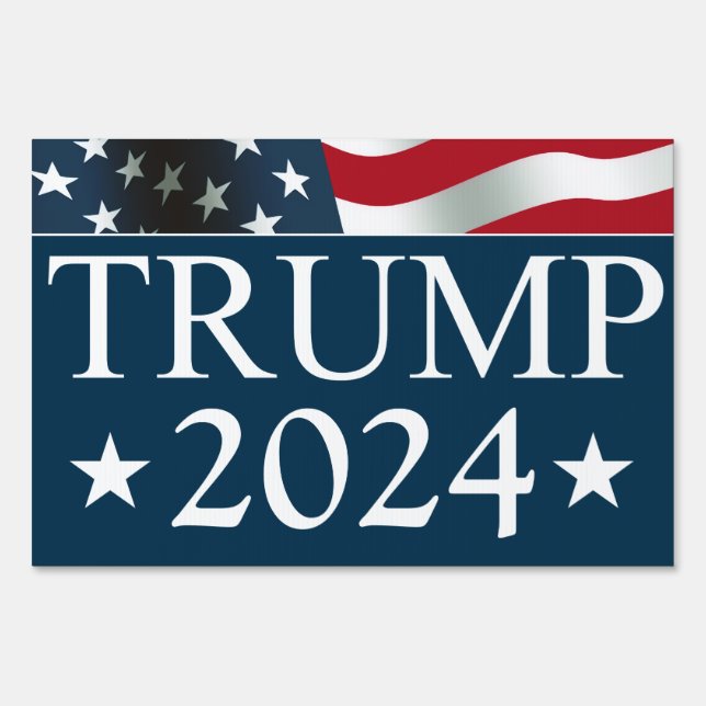 Donald Trump 2024 American FLAG Sign (Front)
