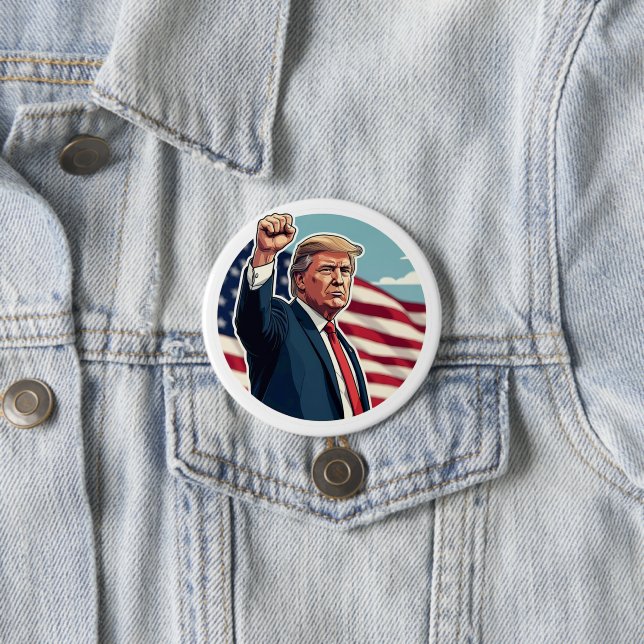 Donald Trump 2024 Button (In Situ)
