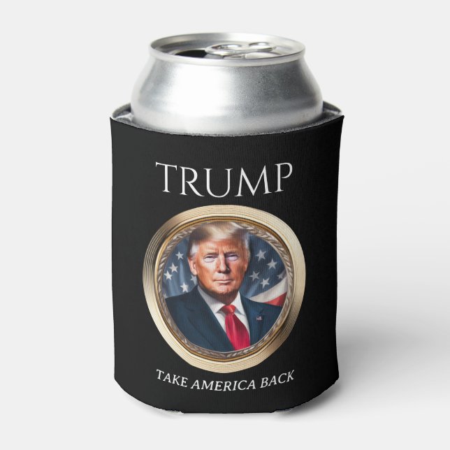 Donald Trump 2024 Campaign Collectible Can Cooler (Can Front)