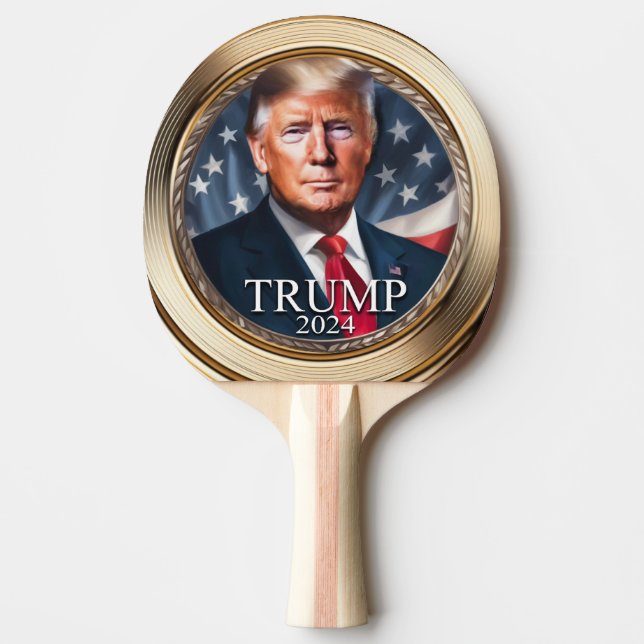 Donald Trump 2024 Campaign Collectible Ping Pong Paddle (Front)