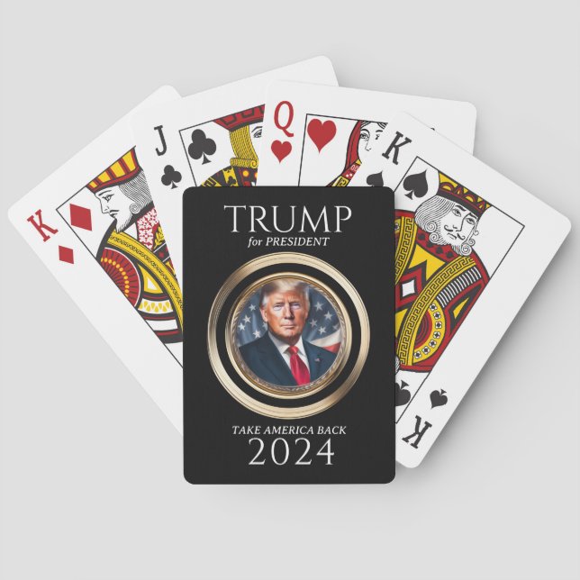 Donald Trump 2024 Campaign Collectible Poker Cards (Back)