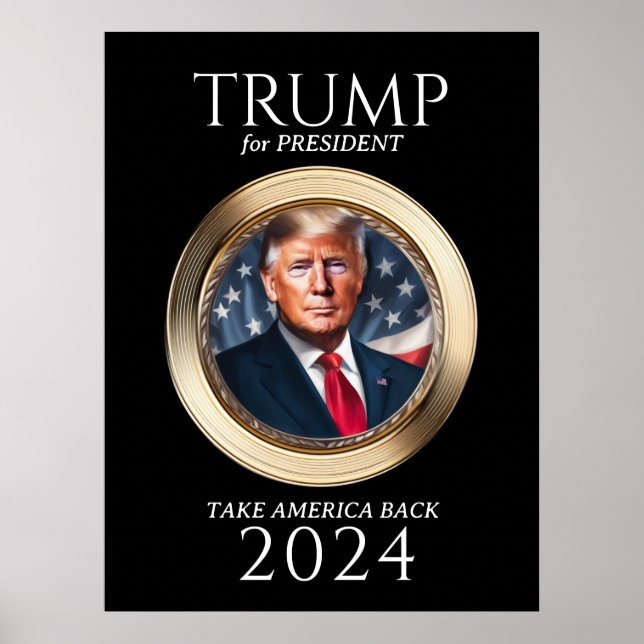 Donald Trump 2024 Campaign Collectible Poster (Front)