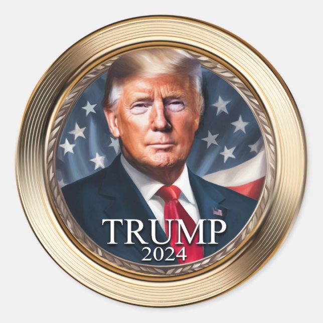 Donald Trump 2024 Campaign Collectible Sticker (Front)