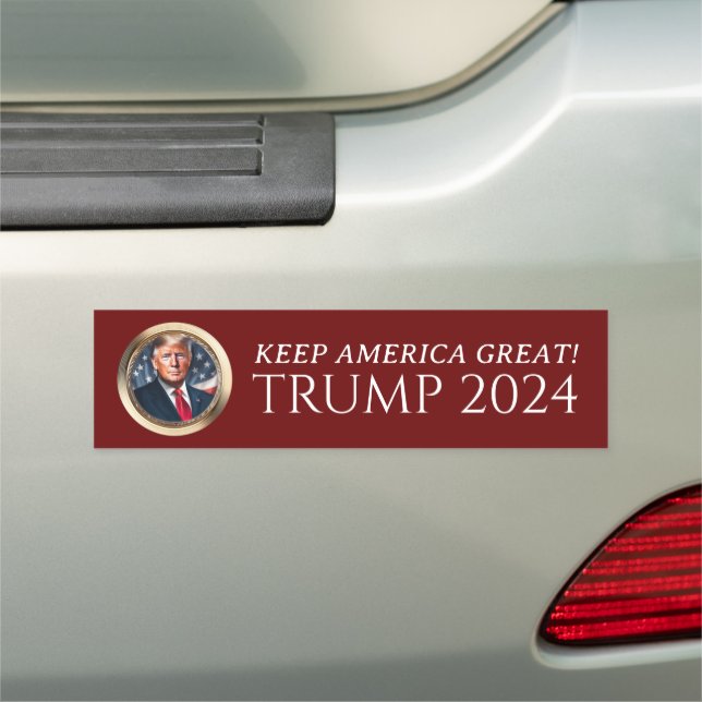 Donald Trump 2024 Campaign KAG Bumper Car Magnet (In Situ)