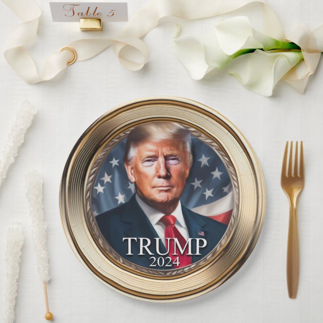 Donald Trump 2024 Campaign Novelty Paper Plate (Wedding)