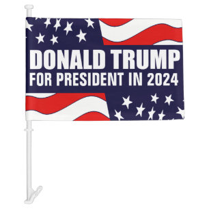 Donald Trump 2024 Car Flag