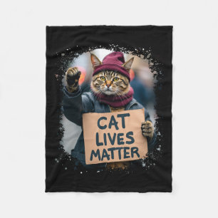 Donald Trump 2024 Cats Fleece Blanket
