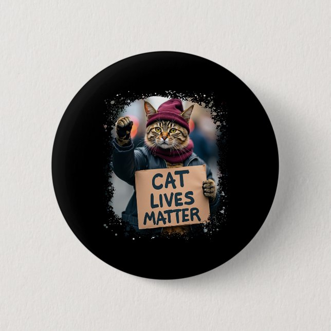 Donald Trump 2024 Cats Take America Back Retro Vin Button (Front)