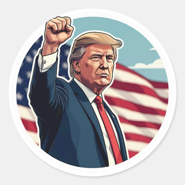 Donald Trump 2024 Classic Round Sticker (Front)
