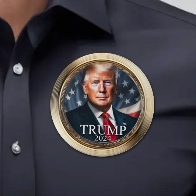 Donald Trump 2024 Collectible Campaign Button (Trump 2024 Campaign Button)