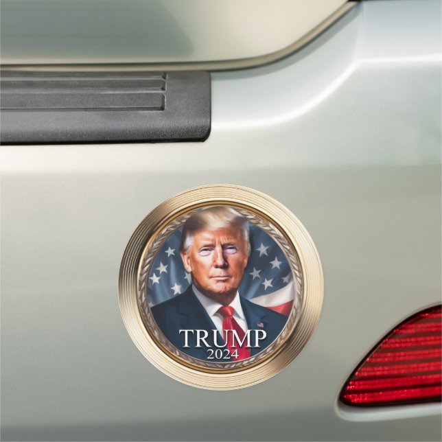 Donald Trump 2024 Collectible Campaign Car Magnet (In Situ)
