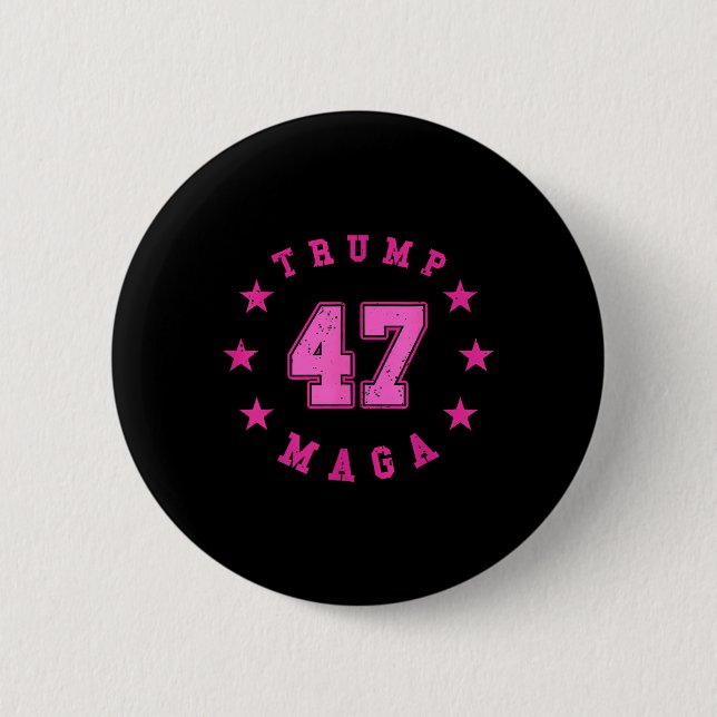 Donald Trump 2024 Election 45 47 President  Button (Front)