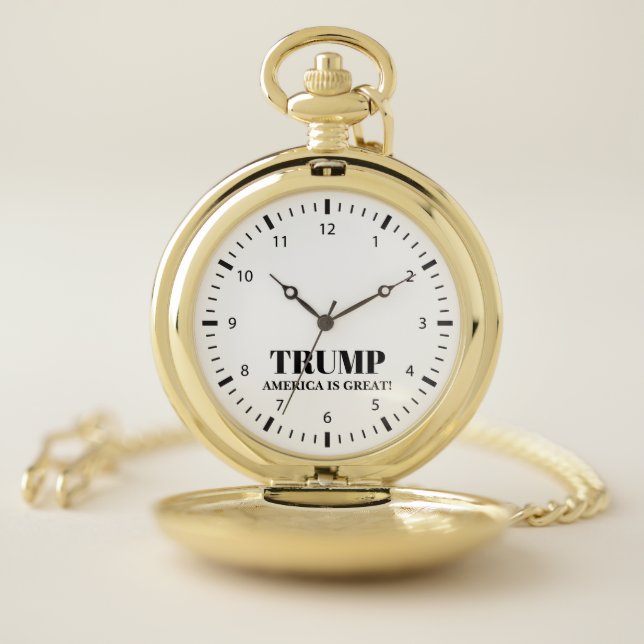 Donald Trump 2024 Election America Is Great Pocket Watch (Inside)
